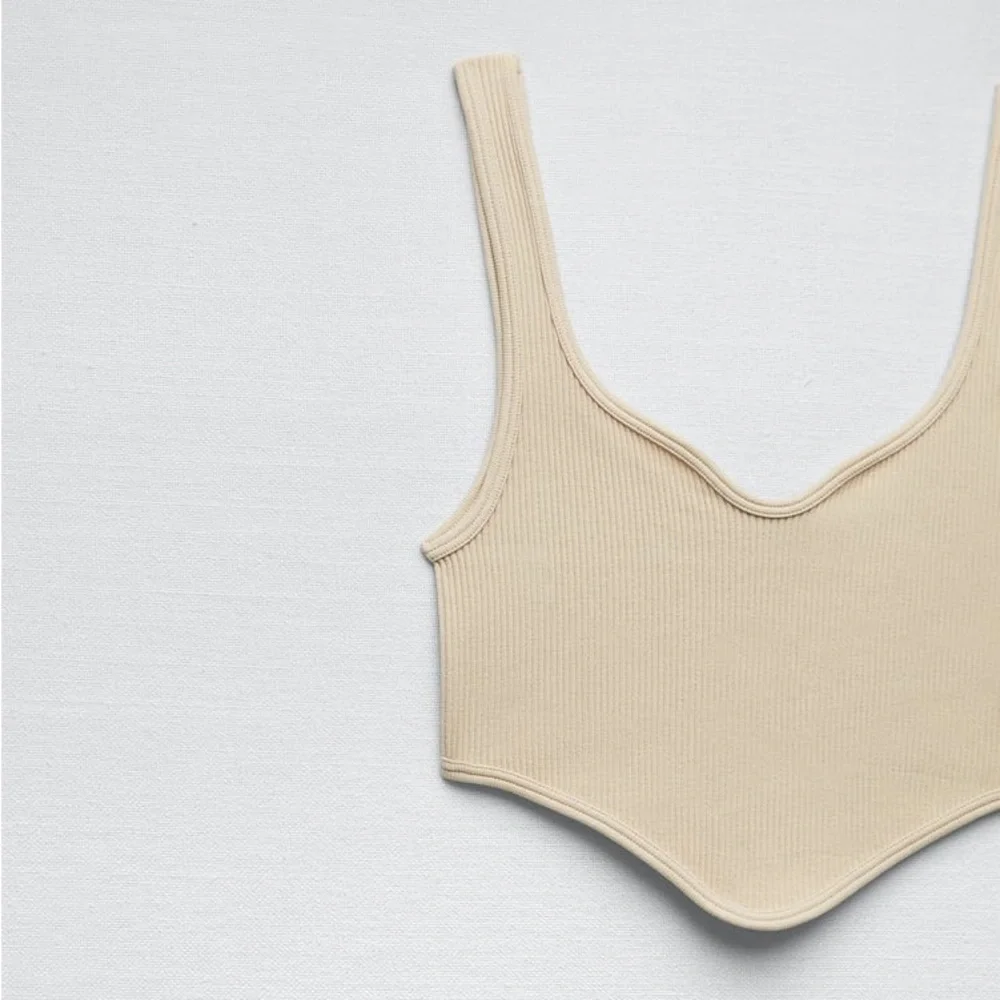 Zara Beige Pink Seamless Corset Top - Picture 16 of 16